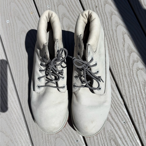 Timberland 6" Premium Waterproof Men's Boot - White And Gray, Gum Sole U… - Picture 7 of 11
